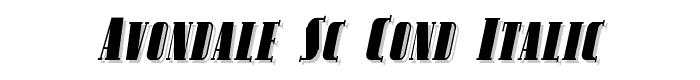 Avondale SC Cond Italic font